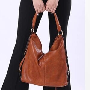 Elegant Brown PU Leather Women's Bag